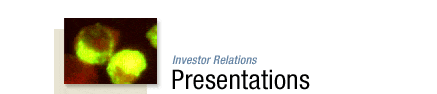 Investor Relations - Presentations